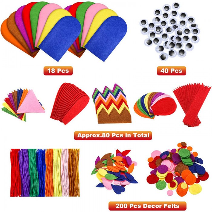 DIY Felt Hand Puppet Making Kit - Customizable Kids Art Craft Toy