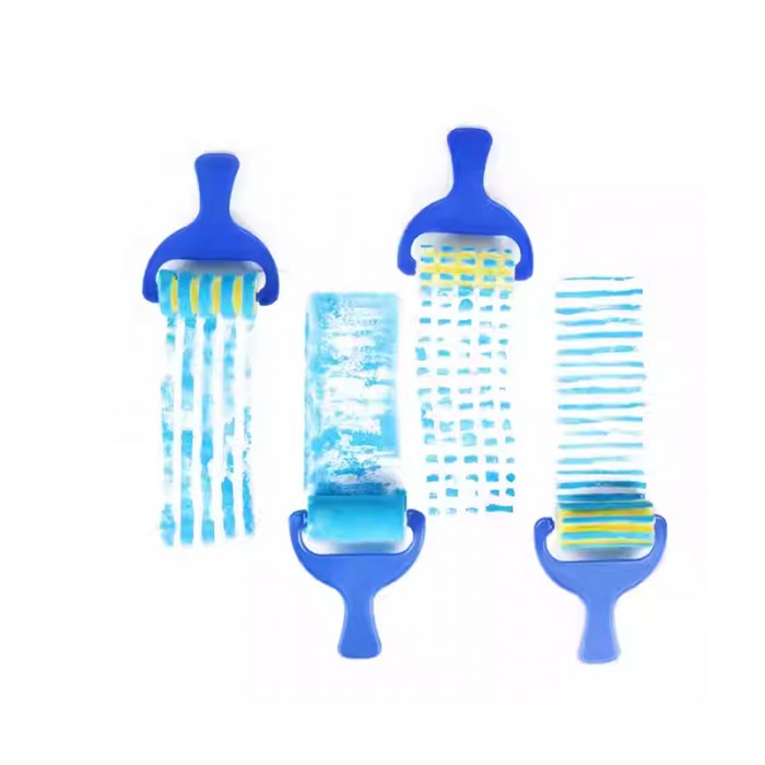 Pattern Sponge Roller Stamp Set - Kids Art Painting Tools