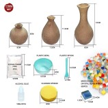 DIY Colored Mini Glass Mosaic Vase Art Craft Kit