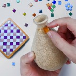 DIY Colored Mini Glass Mosaic Vase Art Craft Kit