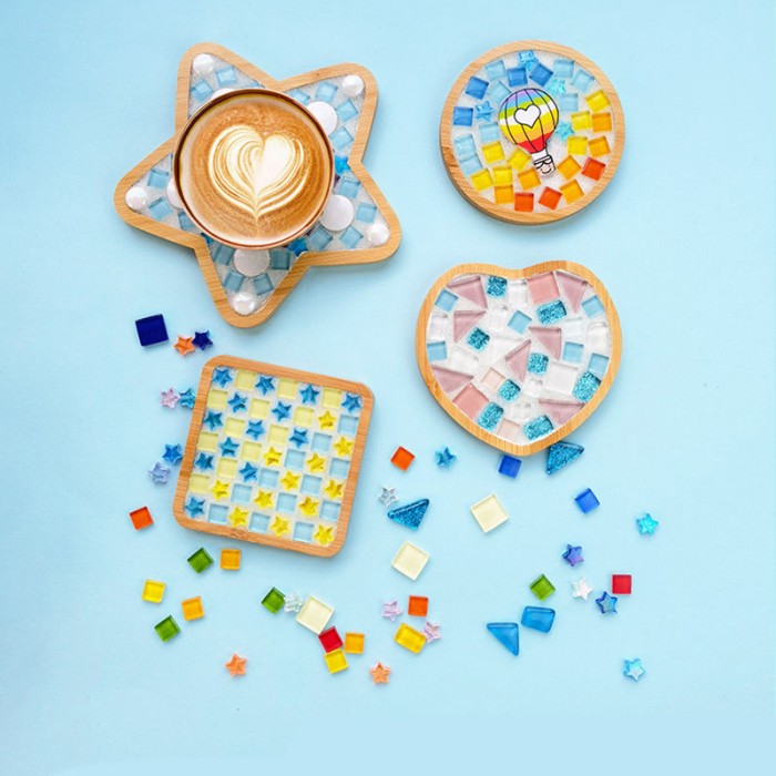 DIY Glass Mosaic Coaster Kit - Customizable Educational Craft Toy