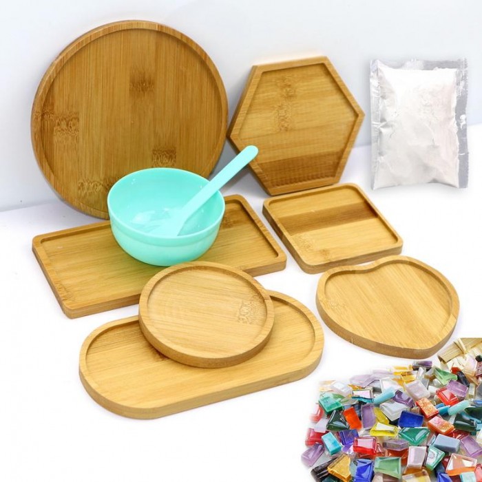 Home Decor DIY Mosaic Coaster Set - Kids Educational Gift Craft Kit